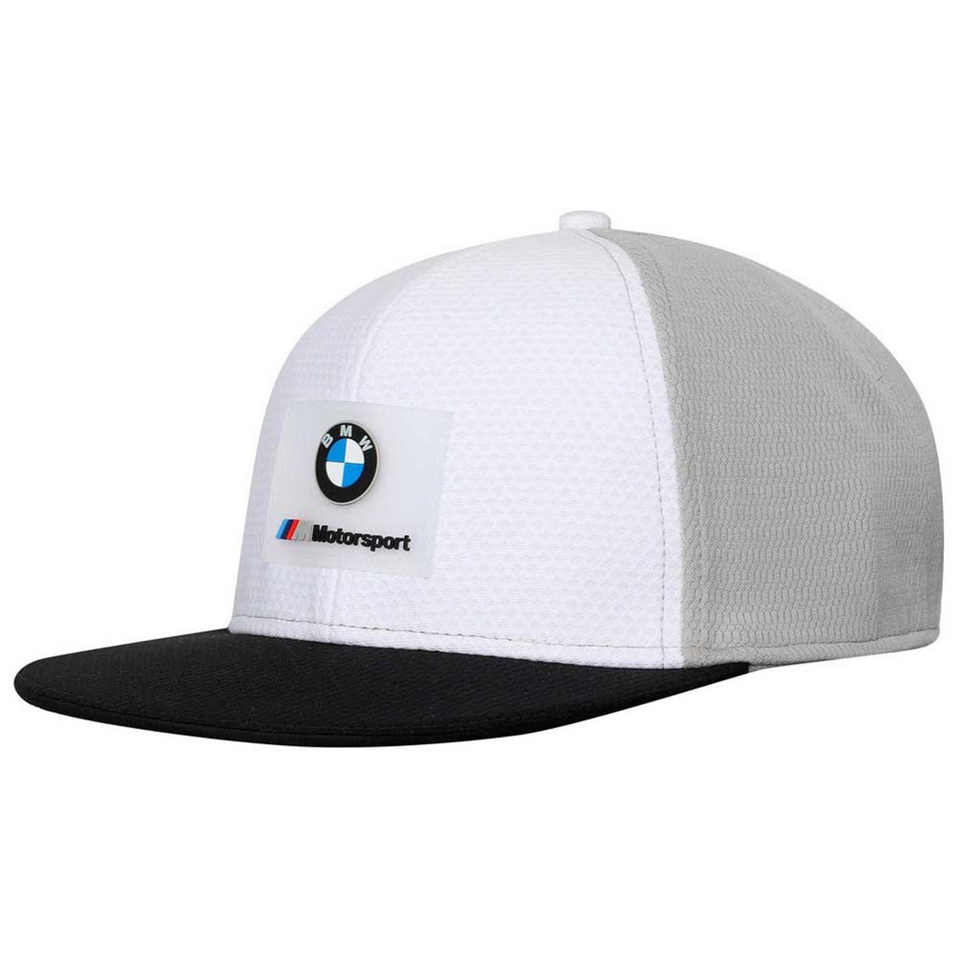 2021 BMW M Motorsport Puma Flat Brim Cap Hat - White - Official Mercha –  Get FNKD