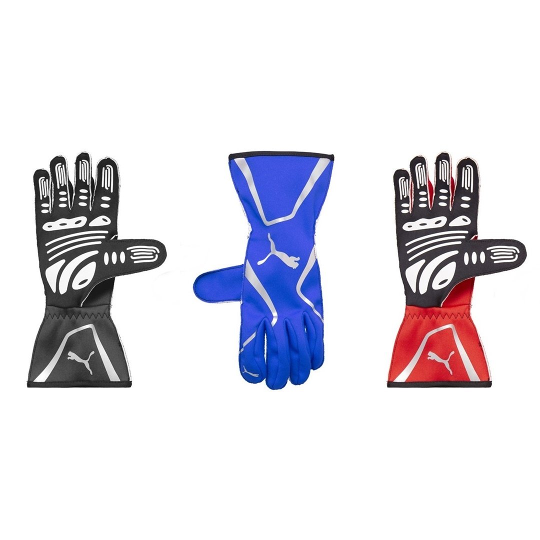 puma kart handschuhe Puma Race Wear Kart Cat II Gloves - Black / Blue / Red
