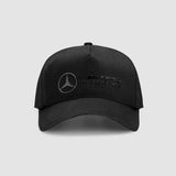 2022 Mercedes AMG Petronas F1 Team Adult Stealth Racer Baseball Hat Cap - Black - Official Licensed Mercedes AMG Petronas Motorsport Merchandise