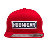 Hoonigan Censor Bar 110 Snapback Flat Brim Baseball Cap - Red