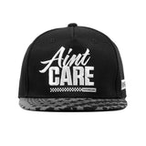 Hoonigan KB19 Aint Care Snapback Flat Brim Cap - Black