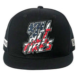Hoonigan Kill All Tires Snapback Flat Brim Baseball Cap - Black