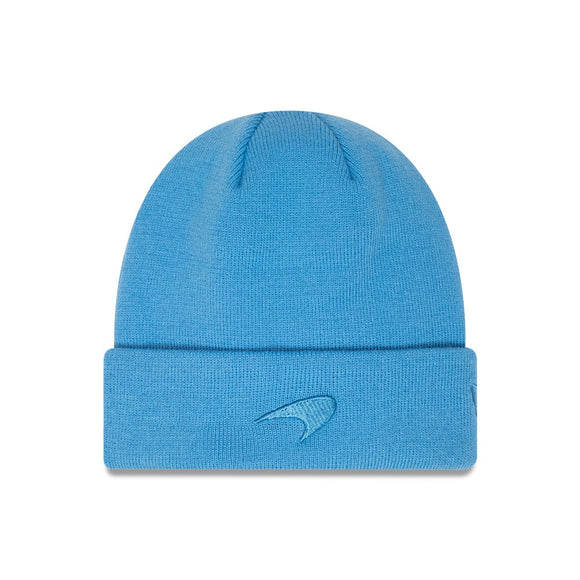 McLaren F1 Lifestyle Seasonal Colour Cuff Beanie Hat - Pastel Blue - Genuine Mclaren F1 Merchandise