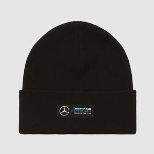 MERCEDES AMG Petronas F1 Beanie Hat Adults - Black - Official Licensed Mercedes AMG Petronas Merchandise