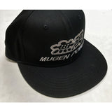 Mugen Power Flat Brim Cap Hat - Black With Grey Logo - Official Mugen Power Merchandise