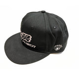 Mugen Power Flat Brim Cap Hat - Black With Grey Logo - Official Mugen Power Merchandise