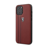 Official Scuderia Ferrari Genuine Leather Phone Case Cover - for iPhone 12/12 Pro - Red