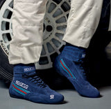 Sparco Martini Racing Top Race Boots - Blue Suede - FIA Approved