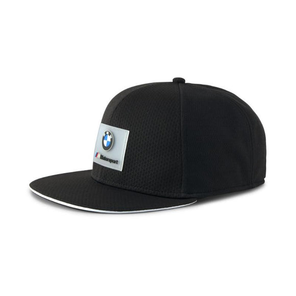 2021 BMW M Motorsport Puma Flat Brim Cap Hat - Black - Official Merchandise