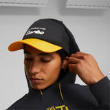 Porsche Legacy Turbo Puma Trucker Cap Hat - Black / Yellow - Official Puma Product