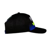 Valentino Rossi VR46 Yamaha Black Collection Mid Visor Cap - Black - Official Licensed Merchandise