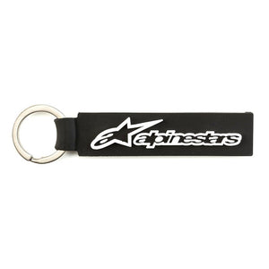 Alpinestars Horizontal Keyfob Keyring - Black / Red Choice of 2 Colours - Genuine Alpinestars Product