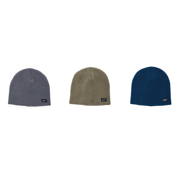 Alpinestars Purpose Beanie Hat - Charcoal / Military Green / Navy Blue - Choice of 3 Colours - Genuine Alpinestars Product