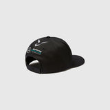 2018 Mercedes AMG Petronas F1 Lewis Hamilton Team Flat Brim Hat Cap - BLACK - Official Licensed Mercedes AMG Petronas Motorsport Merchandise