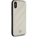 Official Licensed Mercedes-Benz Leather Design Case – Crystal Grey – for iPhone X / XS