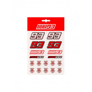 Marc Marquez #93 MotoGP Medium Sticker Sheet - Official Licensed Merchandise