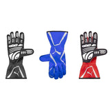 Puma Race Wear Kart Cat II Gloves - Black / Blue / Red - Official Puma Race Wear