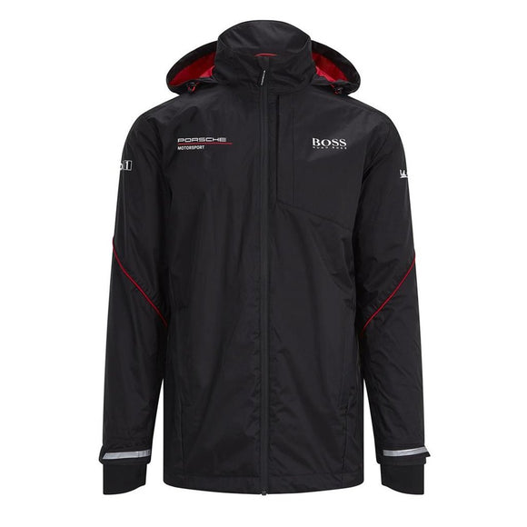 Porsche Motorsport Unisex Team Rain Jacket Black - Official Licensed Replica Team Wear