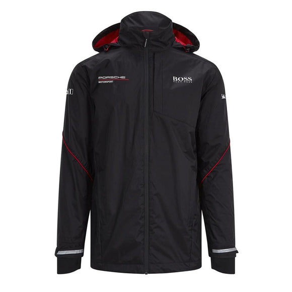 Porsche Motorsport Unisex Team Rain Jacket Black - Official Licensed Replica Team Wear