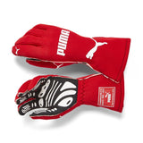 Puma Race Wear Super Light Weight GT7 FIA Approved Gloves - Black / Red / White - Official Puma Race Wear