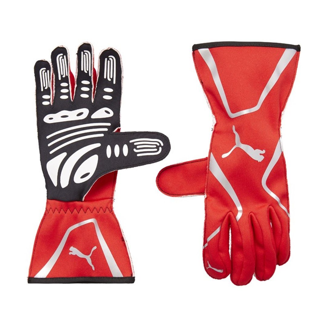 rennfahrer handschuhe puma Puma Race Wear Kart Cat II Gloves - Black / Blue / Red
