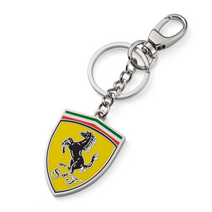 Scuderia Ferrari F1™ Chrome Metal Shield Keyring - Official Licensed Fan Wear