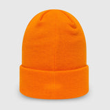 2022 McLaren F1 NEW ERA Essential Cuff Beanie Hat - ORANGE - Genuine Mclaren F1 Merchandise