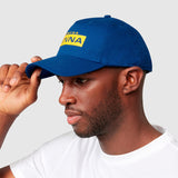 Ayrton Senna Logo Baseball Cap Hat - Blue - Official Merchandise