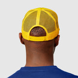 Ayrton Senna Stripe Trucker Cap Hat - Yellow - Official Merchandise