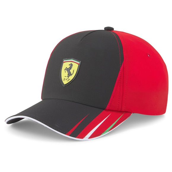 Scuderia Ferrari PUMA Adults Replica Team Baseball Cap Hat - BLACK/RED - Official Licensed Fan Wear