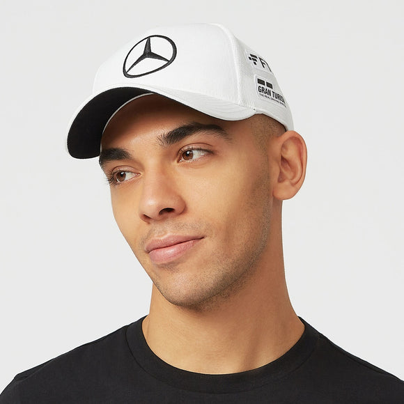 2022 Mercedes AMG Petronas F1 Team Lewis Hamilton Trucker Hat Cap - WHITE - Official Licensed Mercedes AMG Petronas Motorsport Merchandise