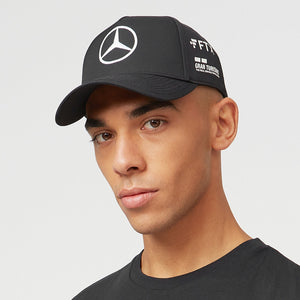 2022 Mercedes AMG Petronas F1 Team Lewis Hamilton Baseball Hat Cap - BLACK - Official Licensed Mercedes AMG Petronas Motorsport Merchandise