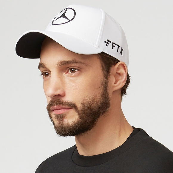 2022 Mercedes AMG Petronas F1 Team George Russell Baseball Hat Cap - WHITE - Official Licensed Mercedes AMG Petronas Motorsport Merchandise