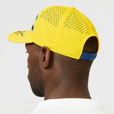 Ayrton Senna Stripe Baseball Cap Hat - Yellow - Official Merchandise