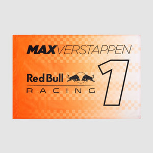 2022 Red Bull Racing Max Verstappen #1 Flag (90 x 60cm) - Orange - Official Licensed Fan Wear