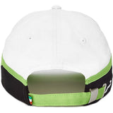 Lamborghini Squadra Corse Baseball Cap Hat - White / Lime - Kids Size - Official Lamborghini Merchandise