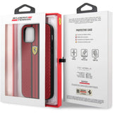 Official Scuderia Ferrari Carbon Stripe Phone Case Cover - for iPhone 12 Pro Max - Red/Black