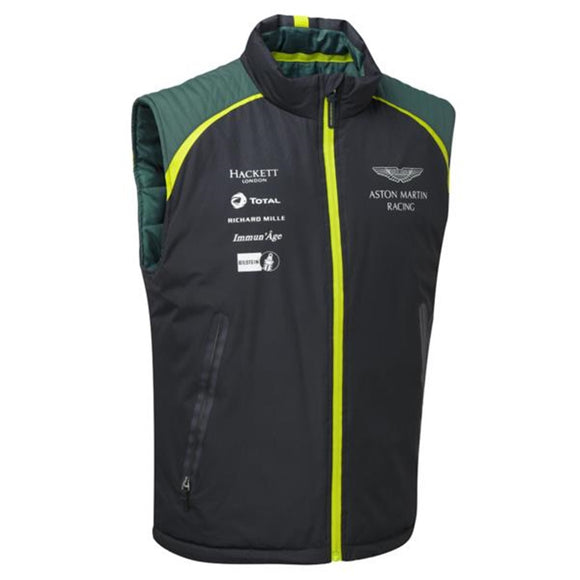 Aston Martin Racing Mens Team Gilet Body Warmer Jacket - Official Licensed AMR Merchanise