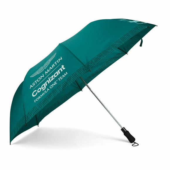 2022 Aston Martin Cognizant F1 Team Compact Umbrella - Official AMCF1 Merchandise