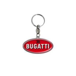 Bugatti Metal Macaron Keyring - Red - Official Licensed Merchandise