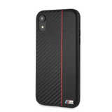 Genuine BMW M Sport Slim Carbon Back Case for iPhone XR with Red Stripe - Get FNKD - Licenced Automotive Apparel & Accessories
