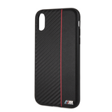 Genuine BMW M Sport Slim Carbon Back Case for iPhone XR with Red Stripe - Get FNKD - Licenced Automotive Apparel & Accessories