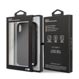 Genuine BMW M Sport Slim Carbon Back Case for iPhone XR with Red Stripe - Get FNKD - Licenced Automotive Apparel & Accessories