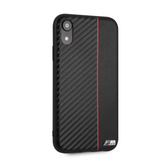 Genuine BMW M Sport Slim Carbon Back Case for iPhone XR with Red Stripe - Get FNKD - Licenced Automotive Apparel & Accessories