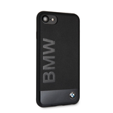 Genuine BMW Hard Back Signature Leather Case for iPhone 8 / 7 / 6S / 6 - Black - Get FNKD - Licenced Automotive Apparel & Accessories