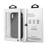 Genuine BMW Hard Back Hexagon Leather Case for iPhone X / XS - Black - Get FNKD - Licenced Automotive Apparel & Accessories