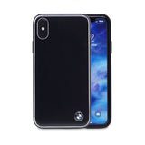 Genuine BMW Hard Back Brushed Aluminium Case for iPhone X / XS – Satin Black - Get FNKD - Licenced Automotive Apparel & Accessories