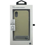 Genuine BMW Hard Back Signature Leather Case for iPhone X / XS - Beige - Get FNKD - Licenced Automotive Apparel & Accessories