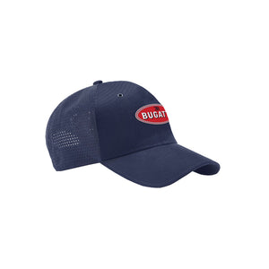 Bugatti Baseball Cap Hat - Blue / Red Logo - Official Licensed Merchandise