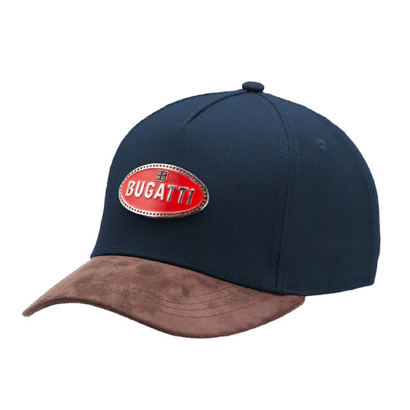 Bugatti Heritage Metal Emblem Baseball Cap - Blue - Official Licensed Merchandise